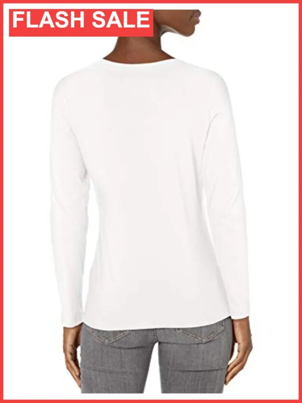 Hanes Long Sleeve Cotton T-Shirt Lightweight Crewneck Modern Fit